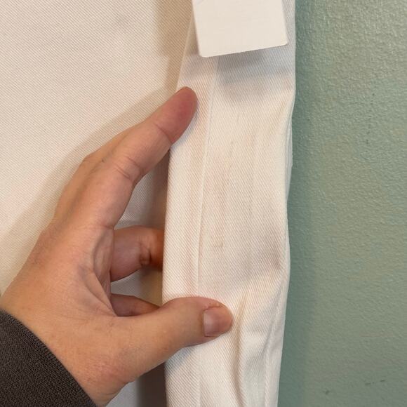 Lysse Bootcut Jeans Womens Large White Knit Denim High Rise Cropped Pull On NWT - Picture 9 of 11